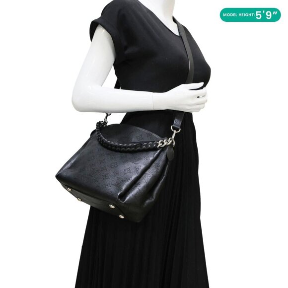 LOUIS VUITTON  Babylone BB Mahina Leather Chain Shoulder Bag Black - Picture 2 of 11